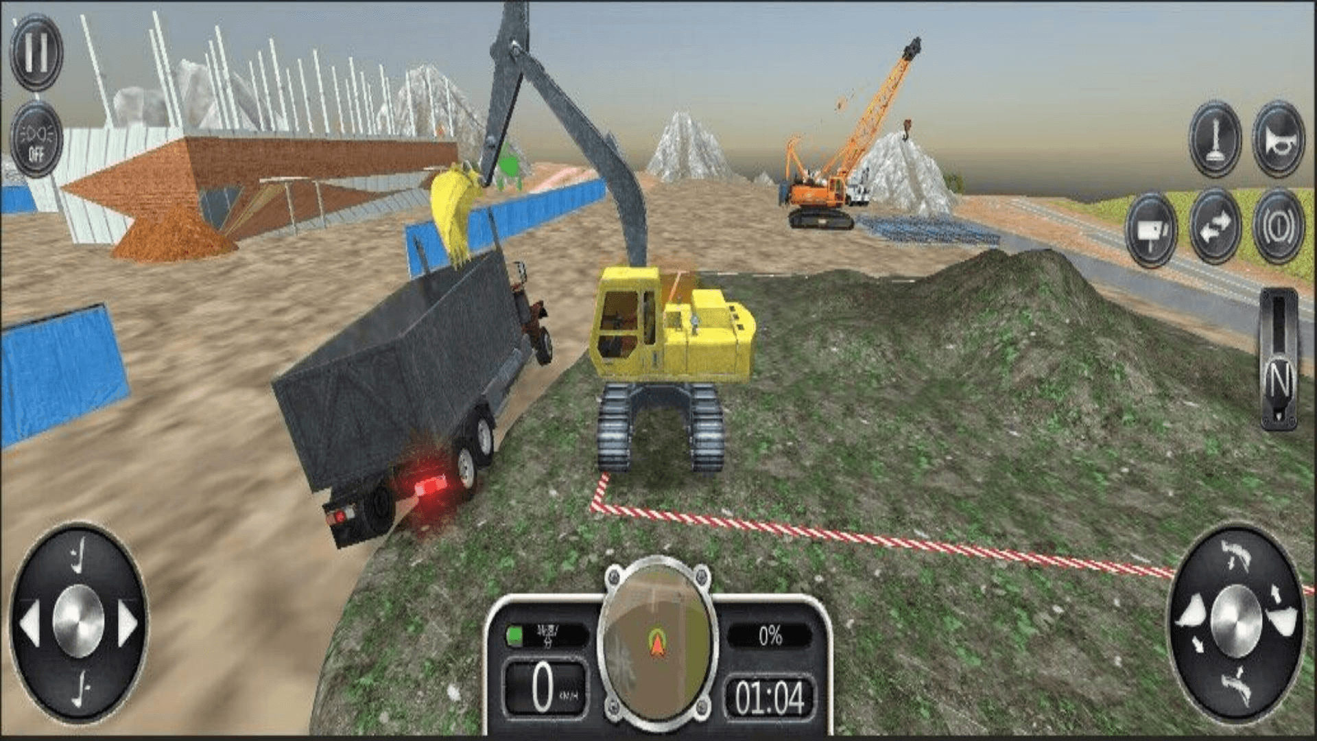 挖掘机游戏，逼真驾驶模拟。