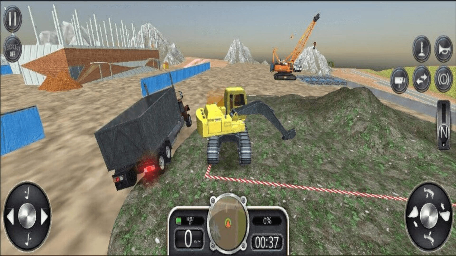 挖掘机游戏，逼真驾驶模拟。截图
